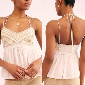 NWT Free people "Well traveled" Top Sz L